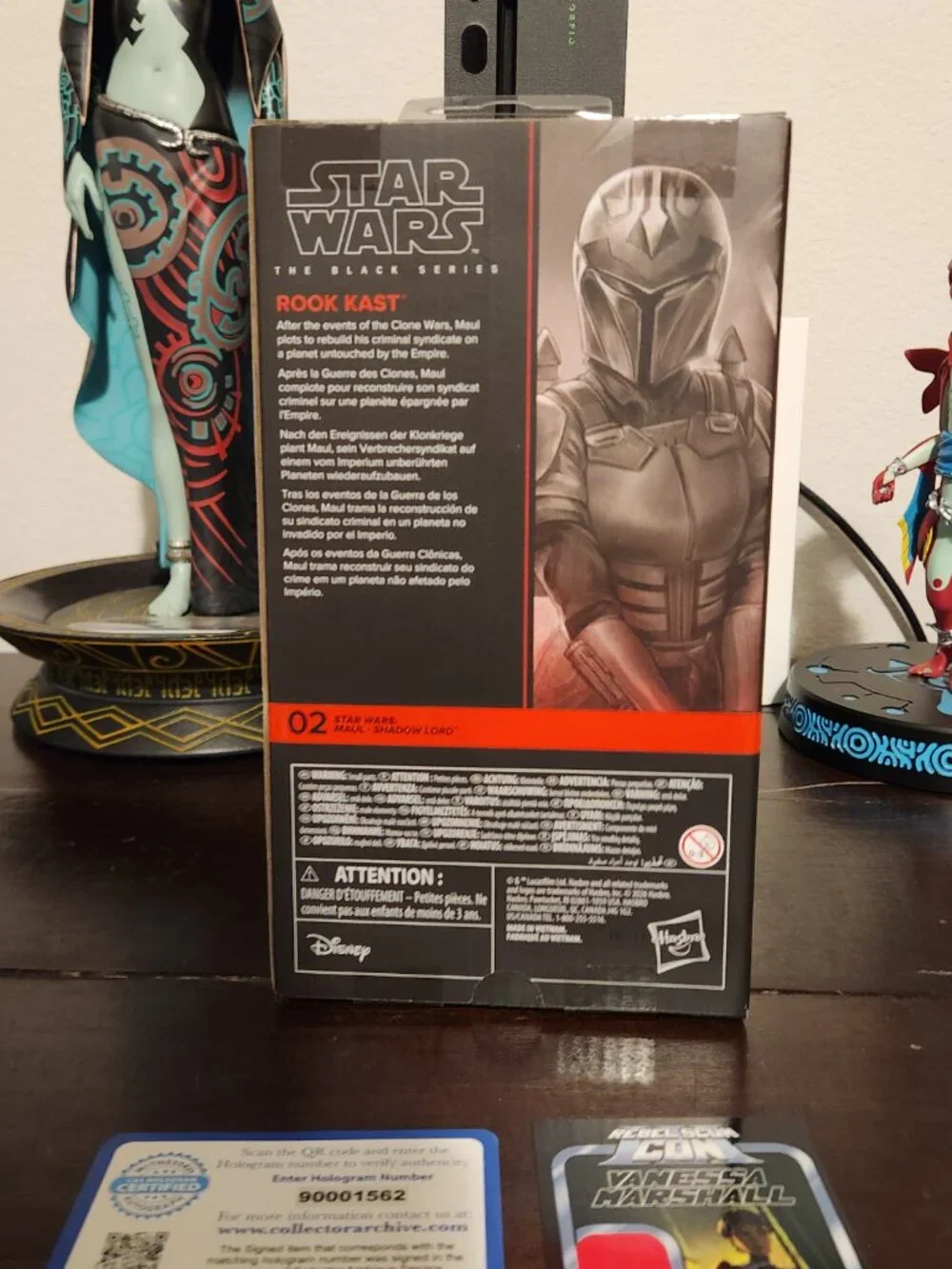 Star Wars Black Series Rook Kast SIGNED by VANESSA MARSHALL w/ CAS COA